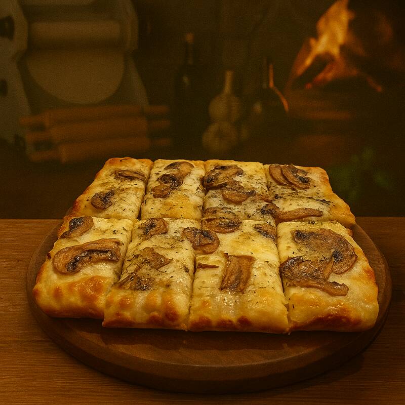 Cheese Bread Mozzarella y Champiñones