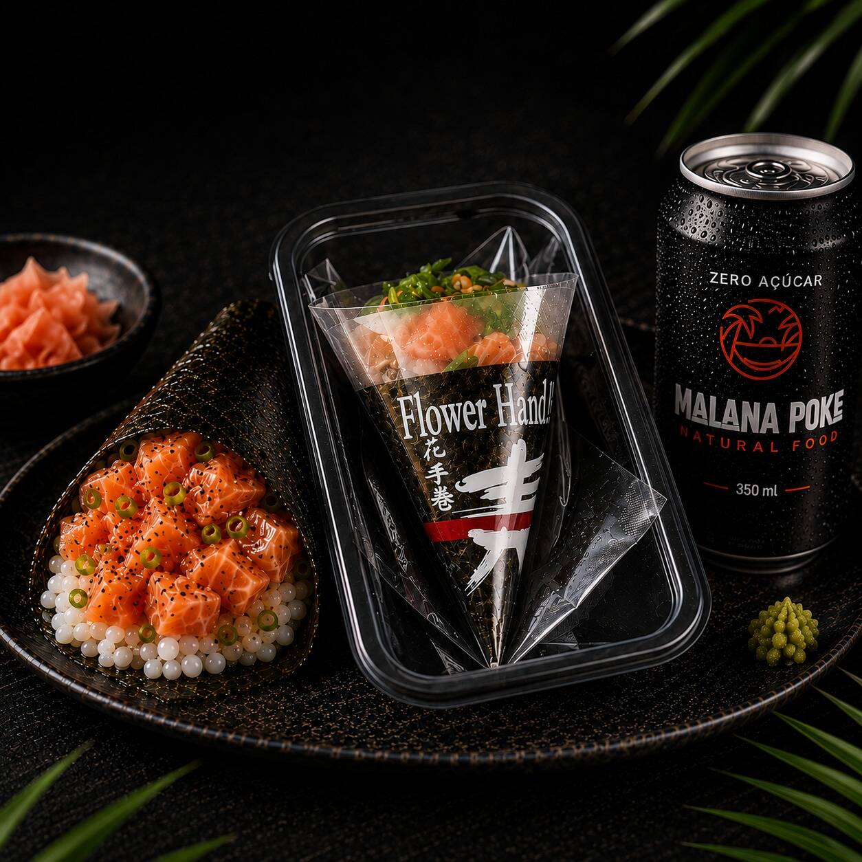 2 temakis + 1 bebida sem álcool