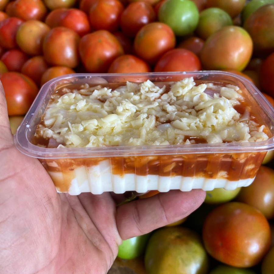 PORÇÃO DE LASANHA A BOLONHESA OU PRESUNTO E QUEIJO 300G