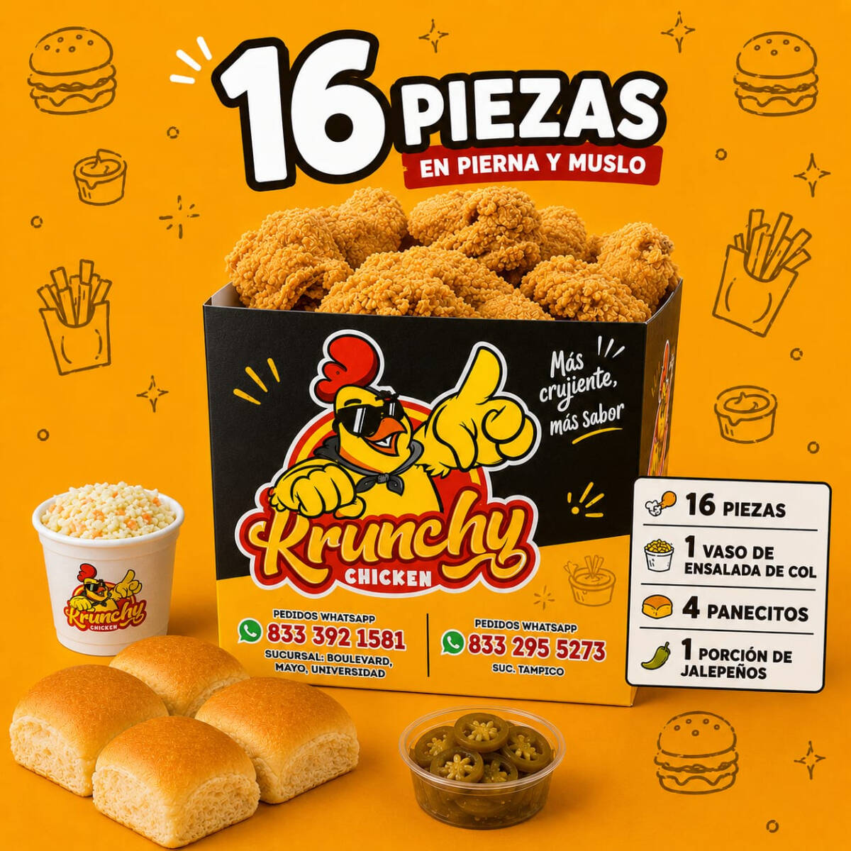 16 PZ EN PIERNA Y MUSLO