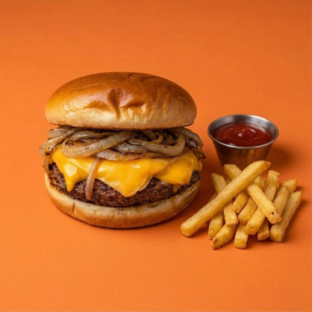 #Promo Hamburguesa Basica + Papas