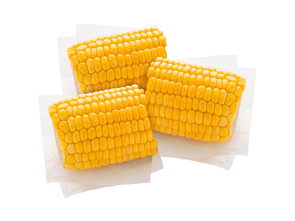 Trozos de mazorca dulce