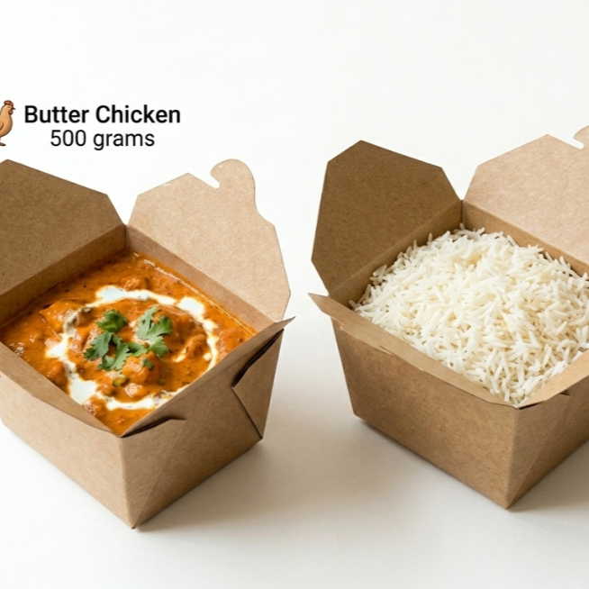 Combo de Butter Chicken Con Arroz