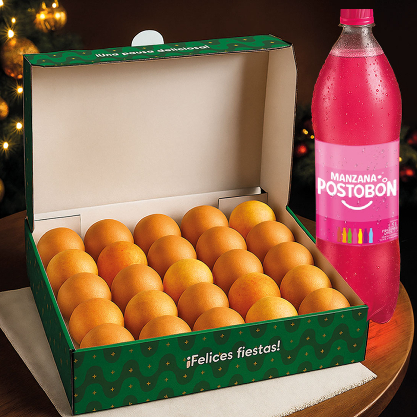 Combo Mini Buñuelo X25 + Gaseosa 1.5l