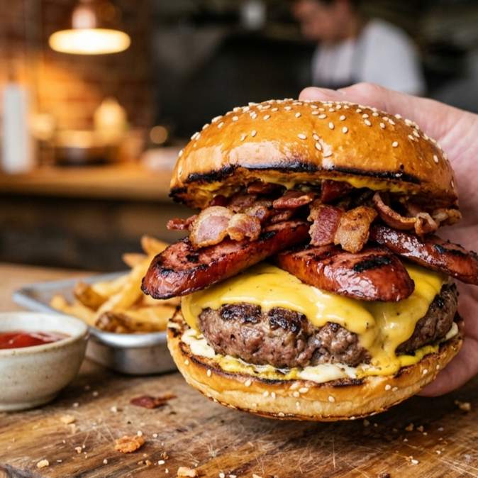 HAMBURGUESA CARNIVORA VIP