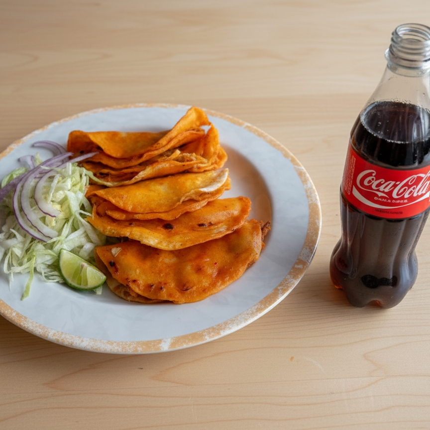 5 Tacos y Coca Cola 450ML