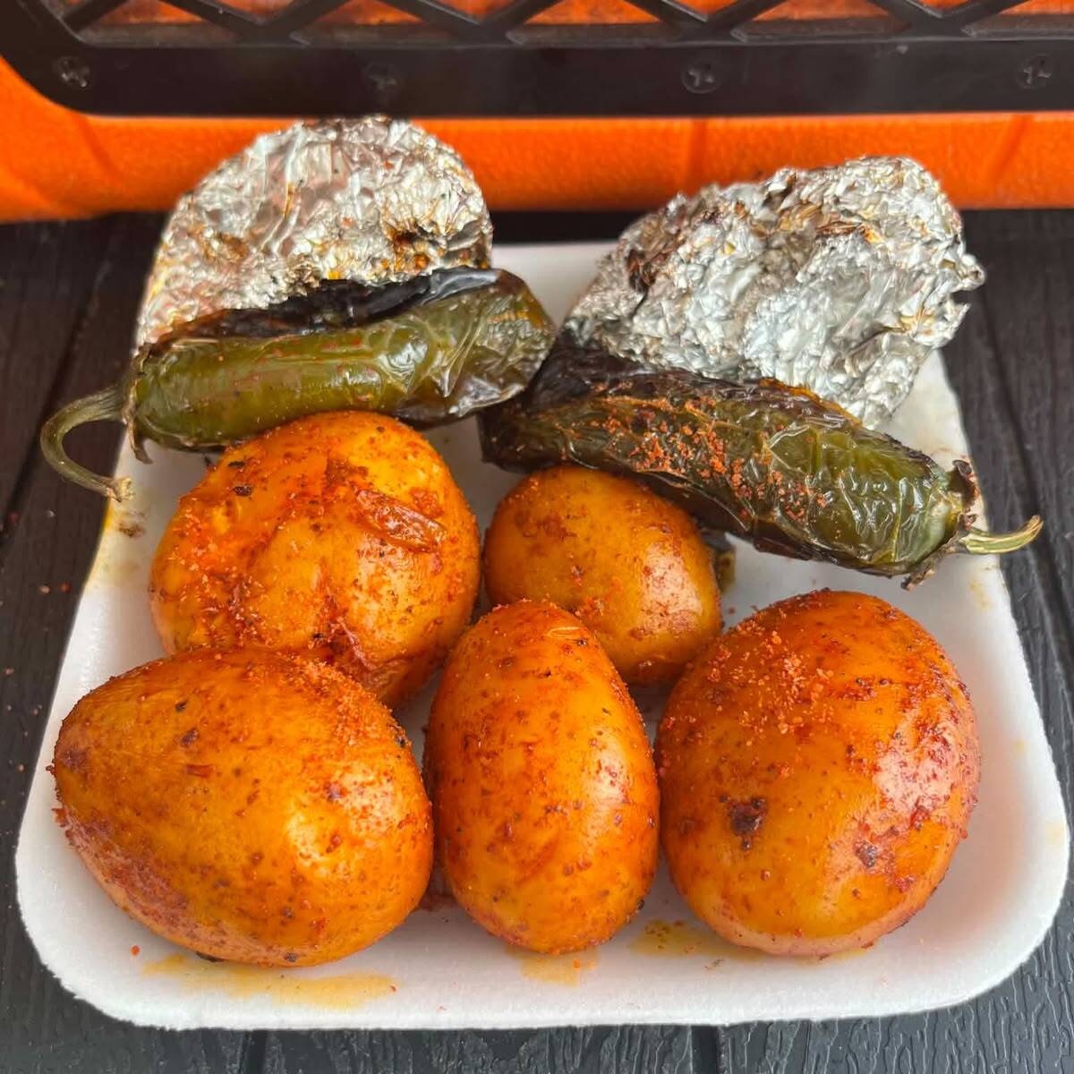 Cebollas Asadas y Chiles Asados