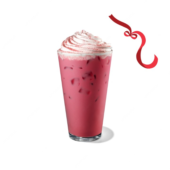 Espresso, leite com xarope de Red Velvet e gelo.
Finalizado com chantilly de baunilha e topping de Red Velvet.
*O chantilly pode derreter durante a entrega.*