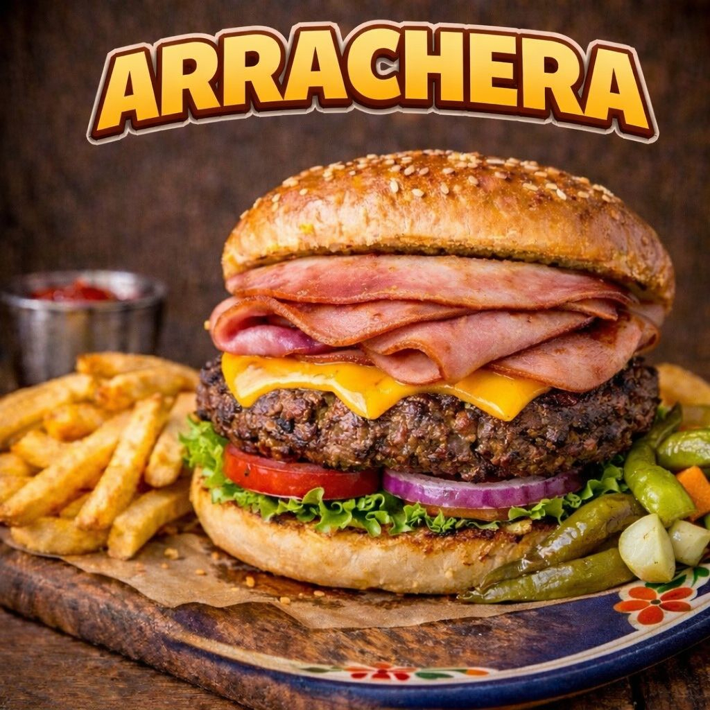 Hamburguesa de Arrachera