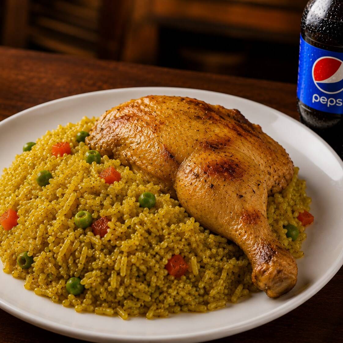 EJECUTIVO ARROZ CON POLLO + BEBIDA DE 300 ML.