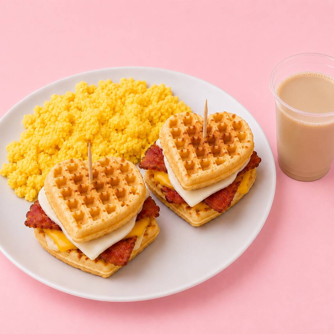 Desayuno Waffles Club con Bebida