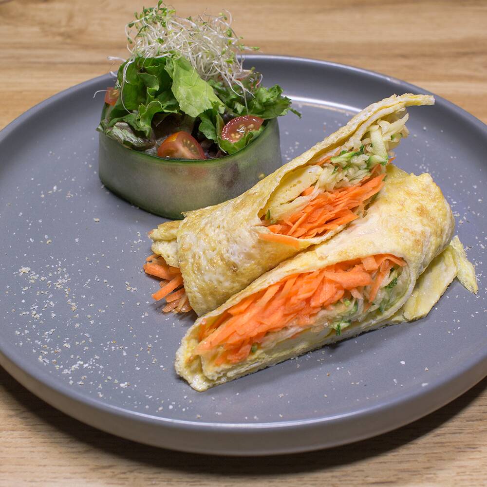 Omelette Wrap de Vegetales