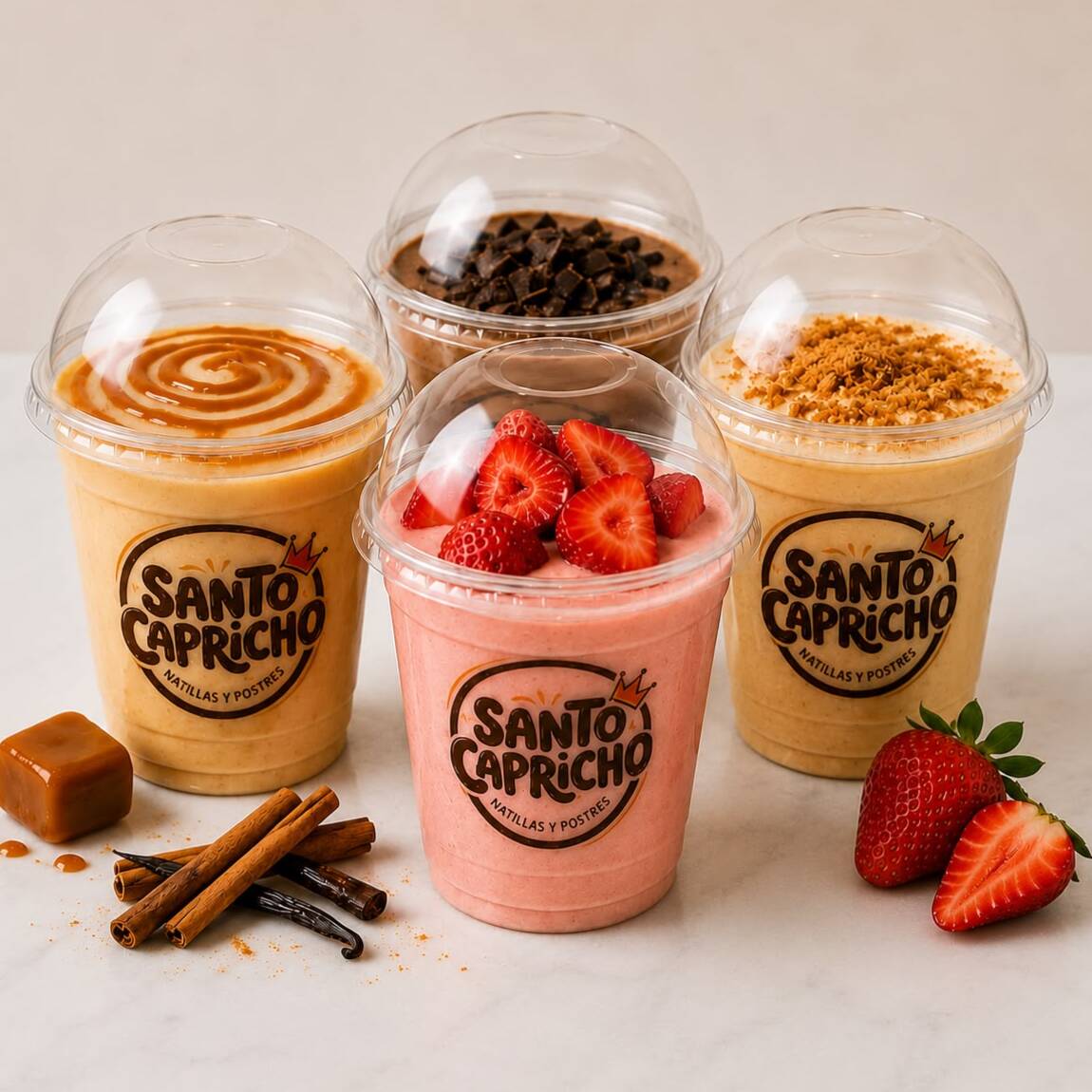 Combo Familiar “Santo Capricho” (4 Vasos Grandes)