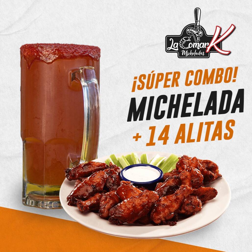 14 Piezas de Alitas + Michelada(1.2l)