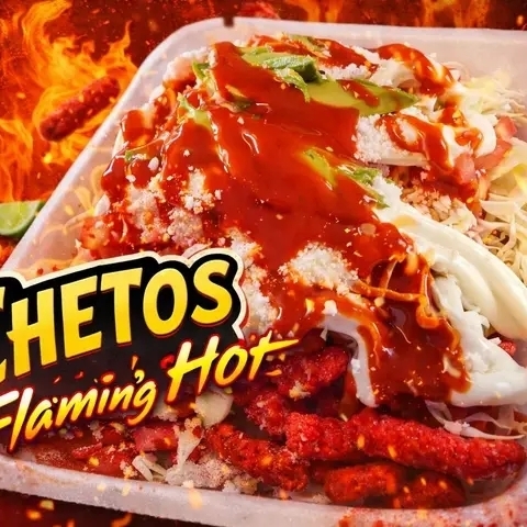 Chettos flamin'g hot preparados