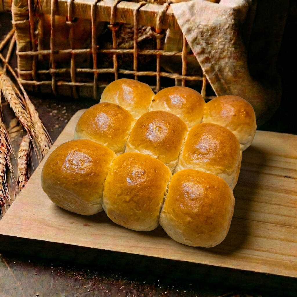 Macio e leve — o clássico brioche artesanal que derrete na boca. Feito com manteiga, ovos e fermentação lenta, tem sabor marcante e textura irresistível. Ideal para acompanhar cafés, chás, geleias ou compor sanduíches gourmet. Fresquinho, dourado e com aquele aroma inconfundível de padaria artesanal. • Ingredientes principais: farinha de trigo, ovos, manteiga, leite, açúcar e fermento. • Diferencial: receita francesa, massa aerada e preparo diário sem conservantes. • Alergênicos: contém glúten, ovos e derivados de leite.