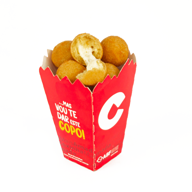 Tamanho Pipoca - (Aprox. 9 gramas): Escolha os sabores dos salgados da sua preferência na primeira etapa e aproveite uma verdadeira explosão de sabores.