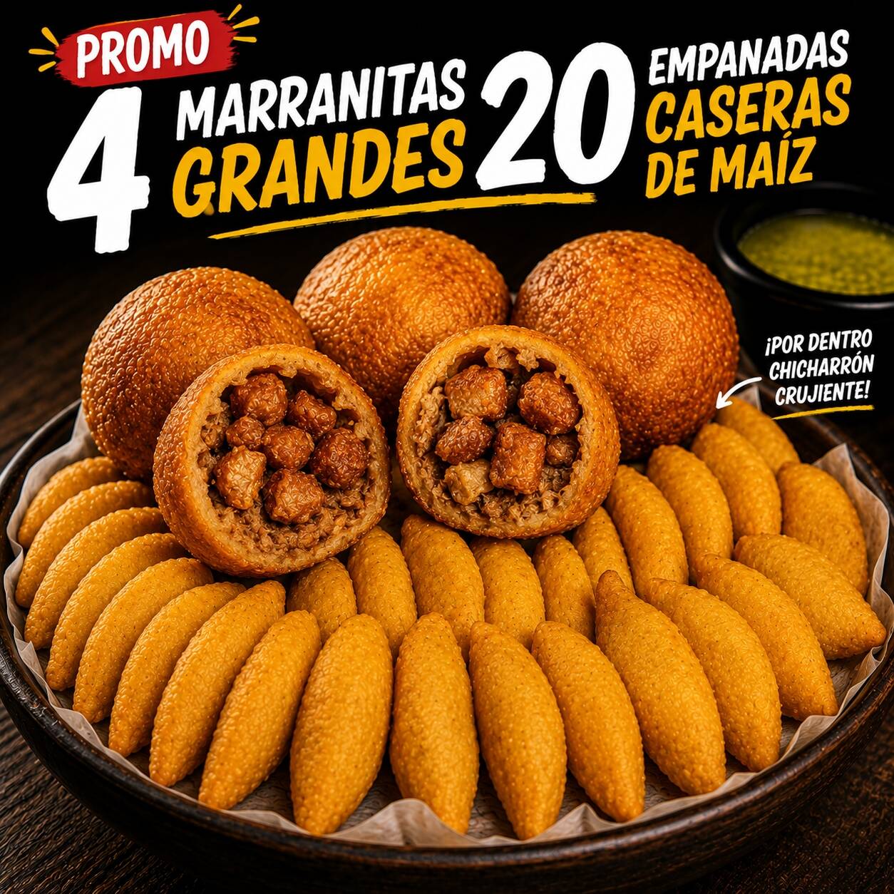Combo Familiar 4 Marranitas 20 Empanadas