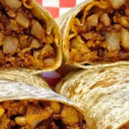 Burrito de Pastor con Queso Mozzarela