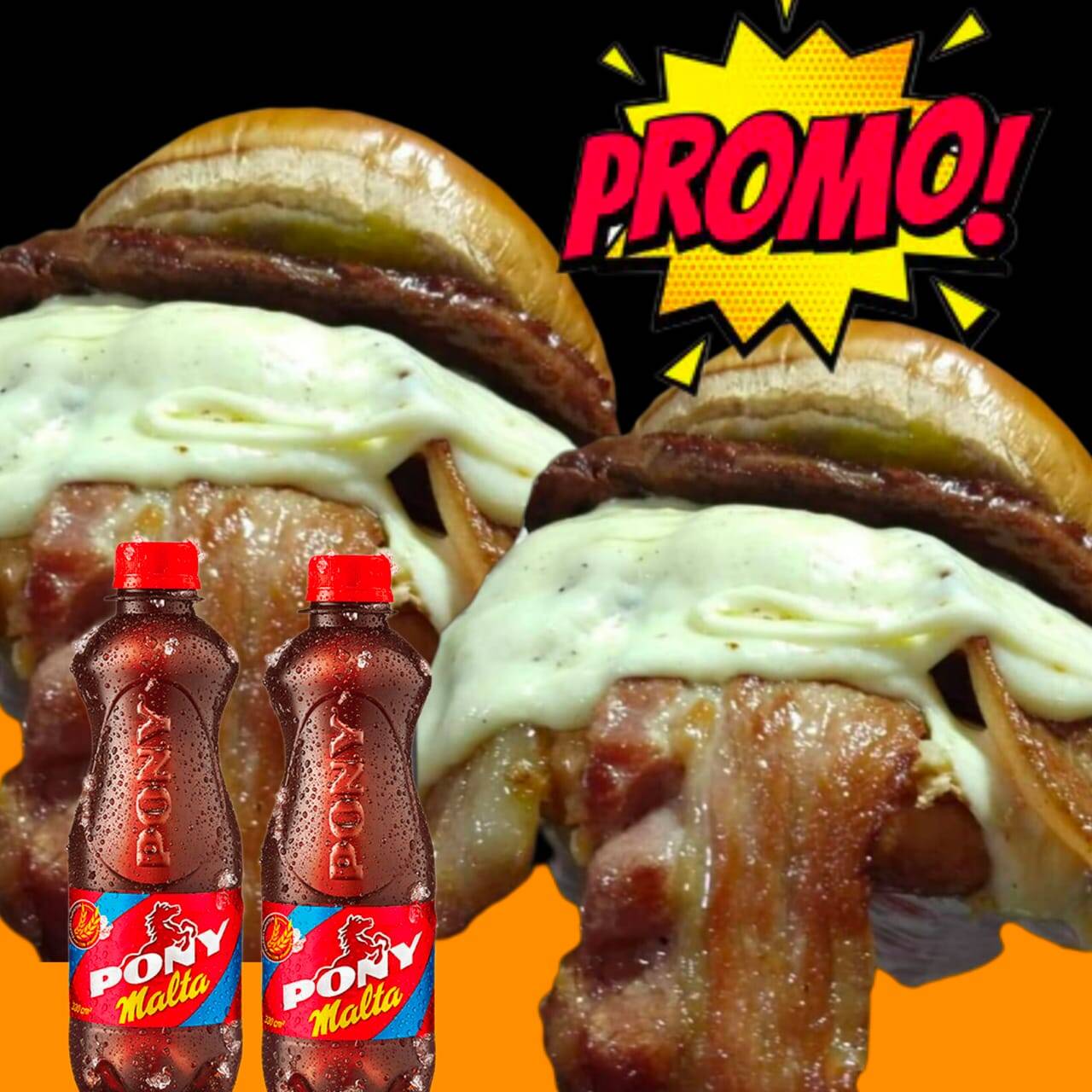 COMBO 2 BURGER TOCI-QUESO+ 2 GASEOSAS.