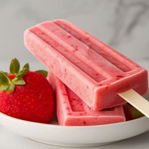 Paleta de Crema de Fresa y Leche