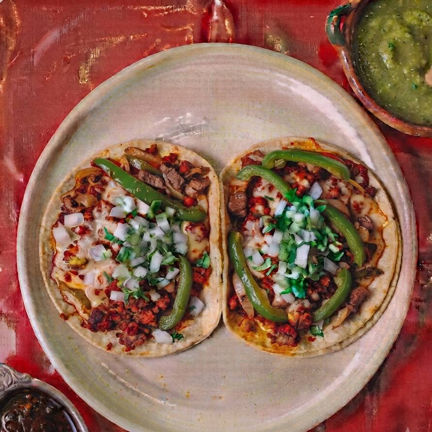 Tacos de Alambre C/Queso