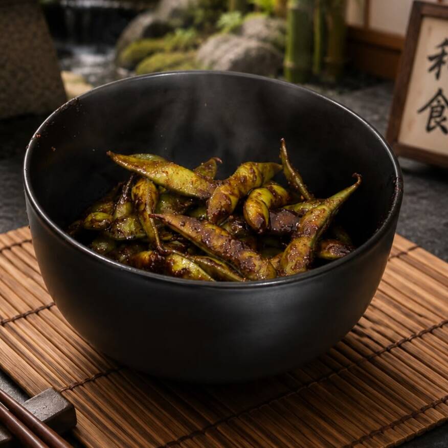 EDAMAMES SPICY GARLIC