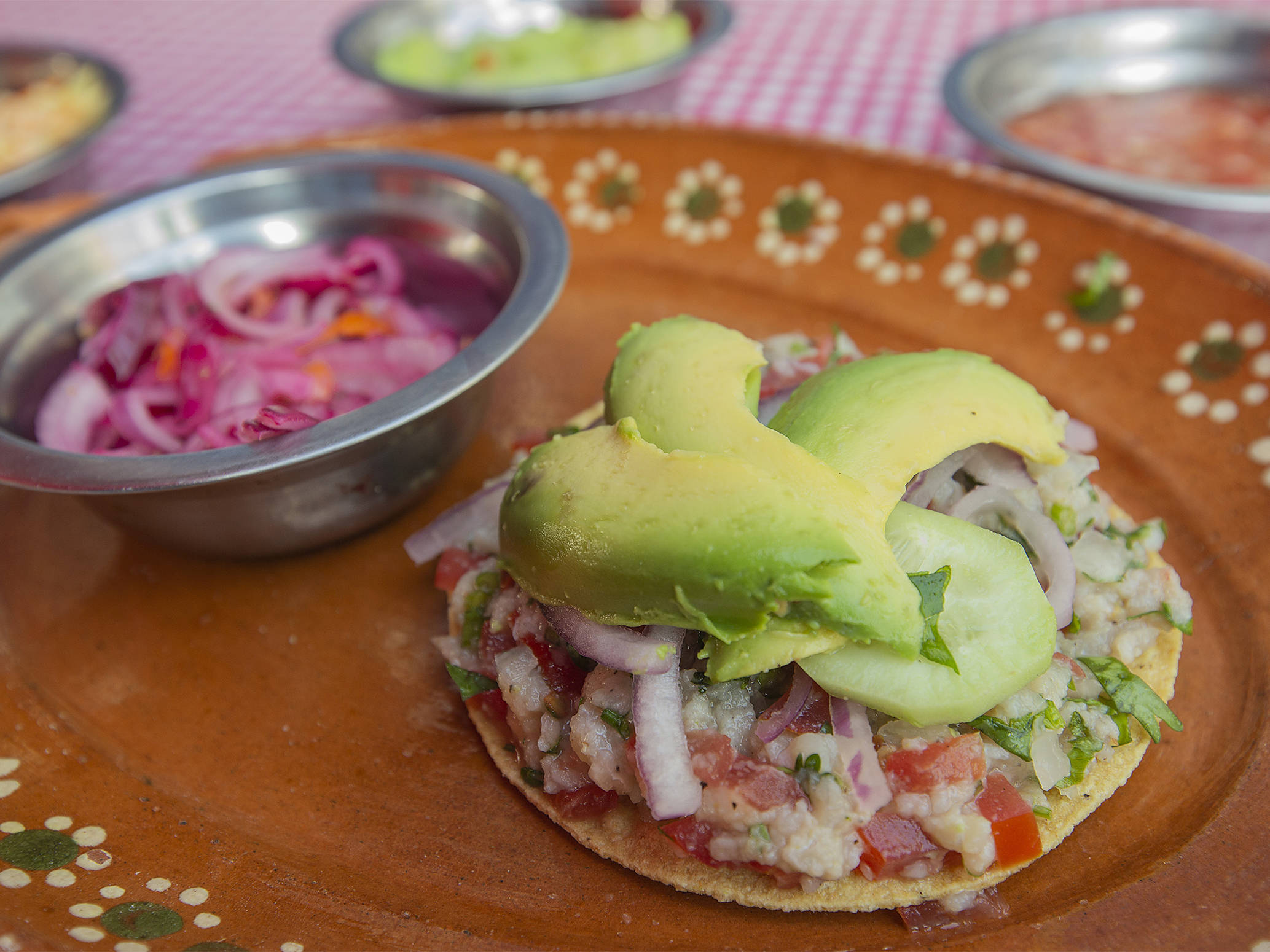 Tostada de Ceviche De Pescado