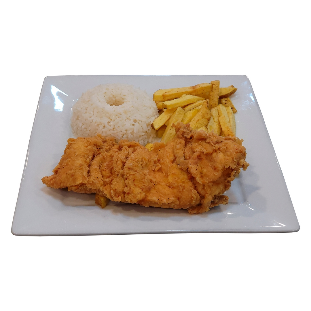 Milanesa Broster con Papas Fritas