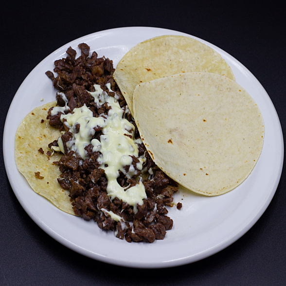 Taco Arrachera con Queso (Tortilla de Harina)