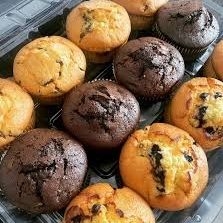 Muffins+ café frío