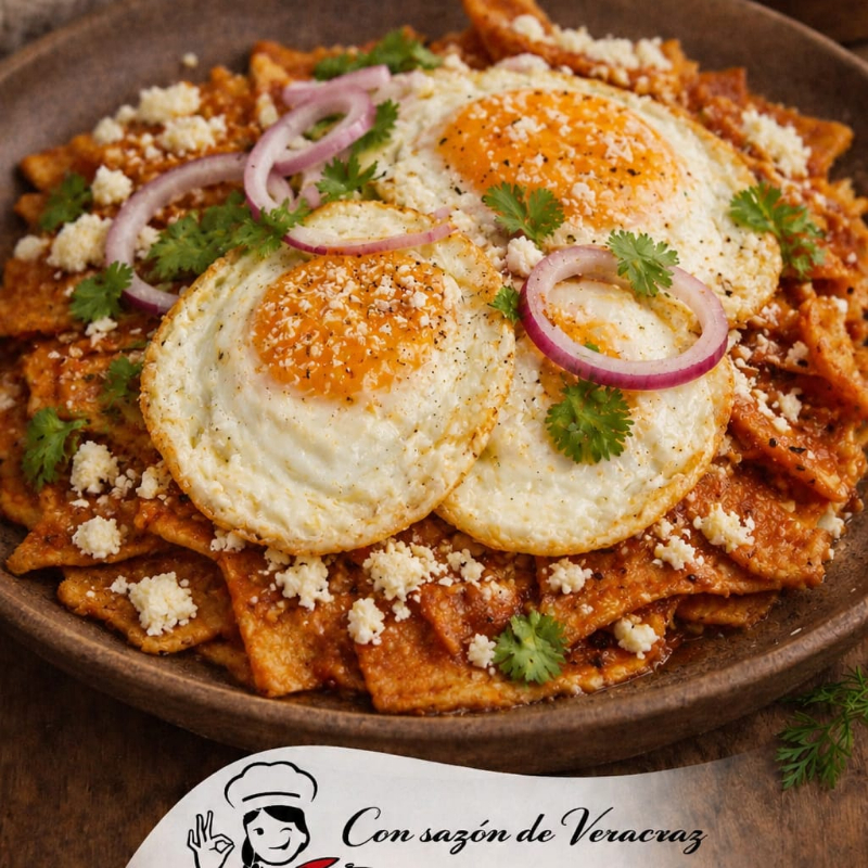 CHILAQUILES CON HUEVOS ESTRELLADOS