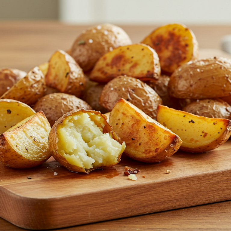 Media de 6 batatas bolinha +30g de farofinha temperada