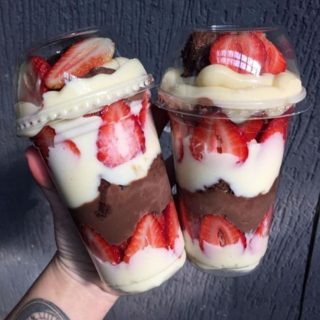 Fresas con Crema Dulce Sensación
