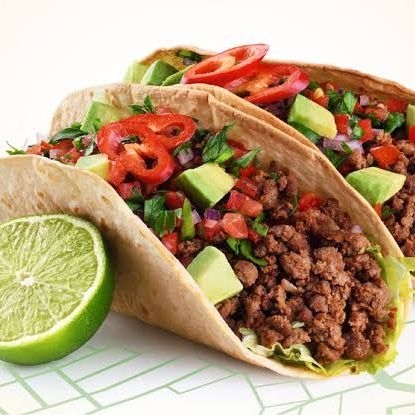 Taco Campechano de Bistec con la organiza