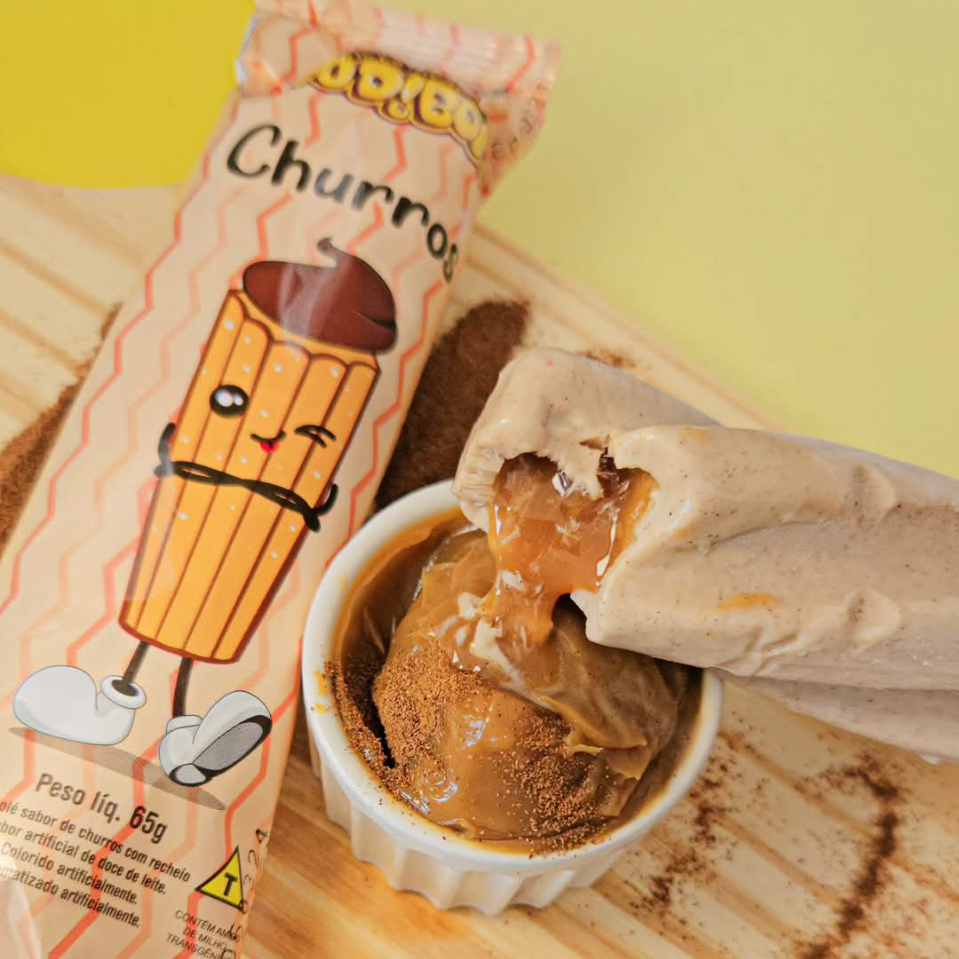Descubra o picolé espiral drill Marcante De Churros