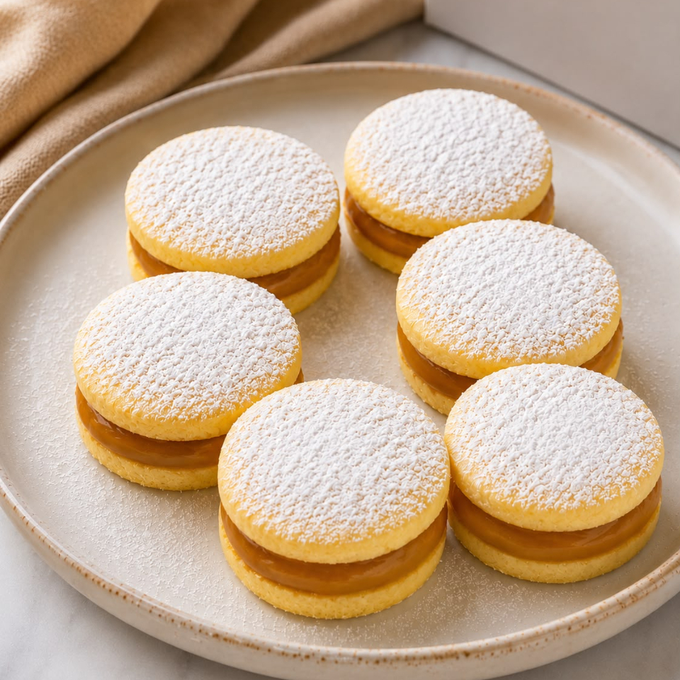 Alfajores manjar de lúcuma X8