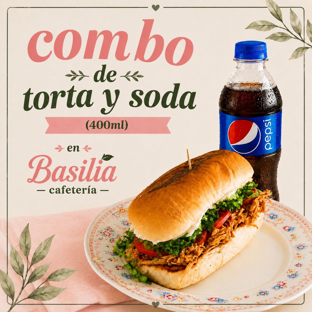 Torta De Pierna + Soda