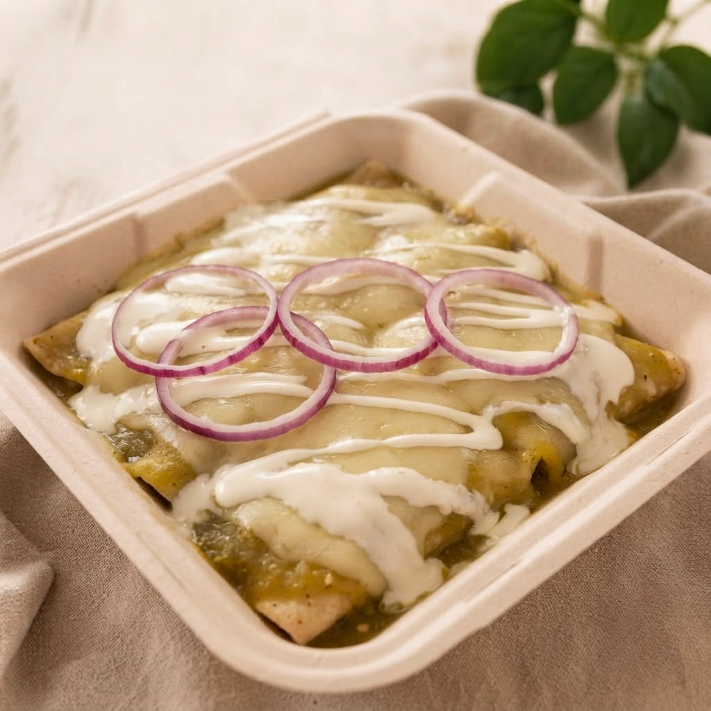 Enchiladas suizas (Selecciona tu relleno favorito)