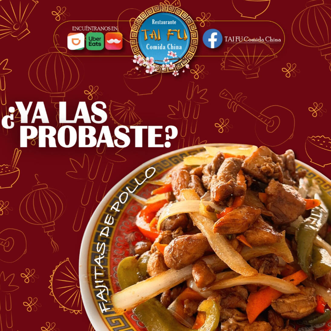 Fajitas de Pollo 1/2 Orden