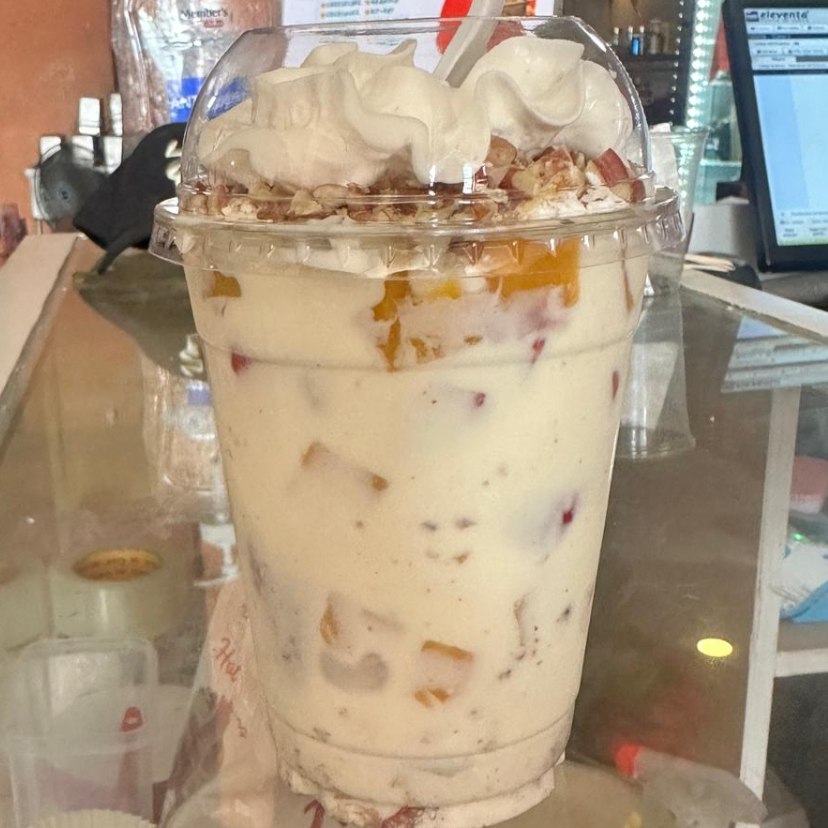 fresas con durazno