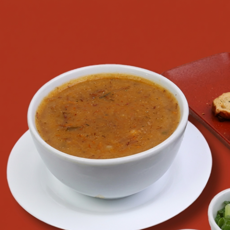 Saboroso mix de mandioca, mandioquinha, cenoura, carne e bacon