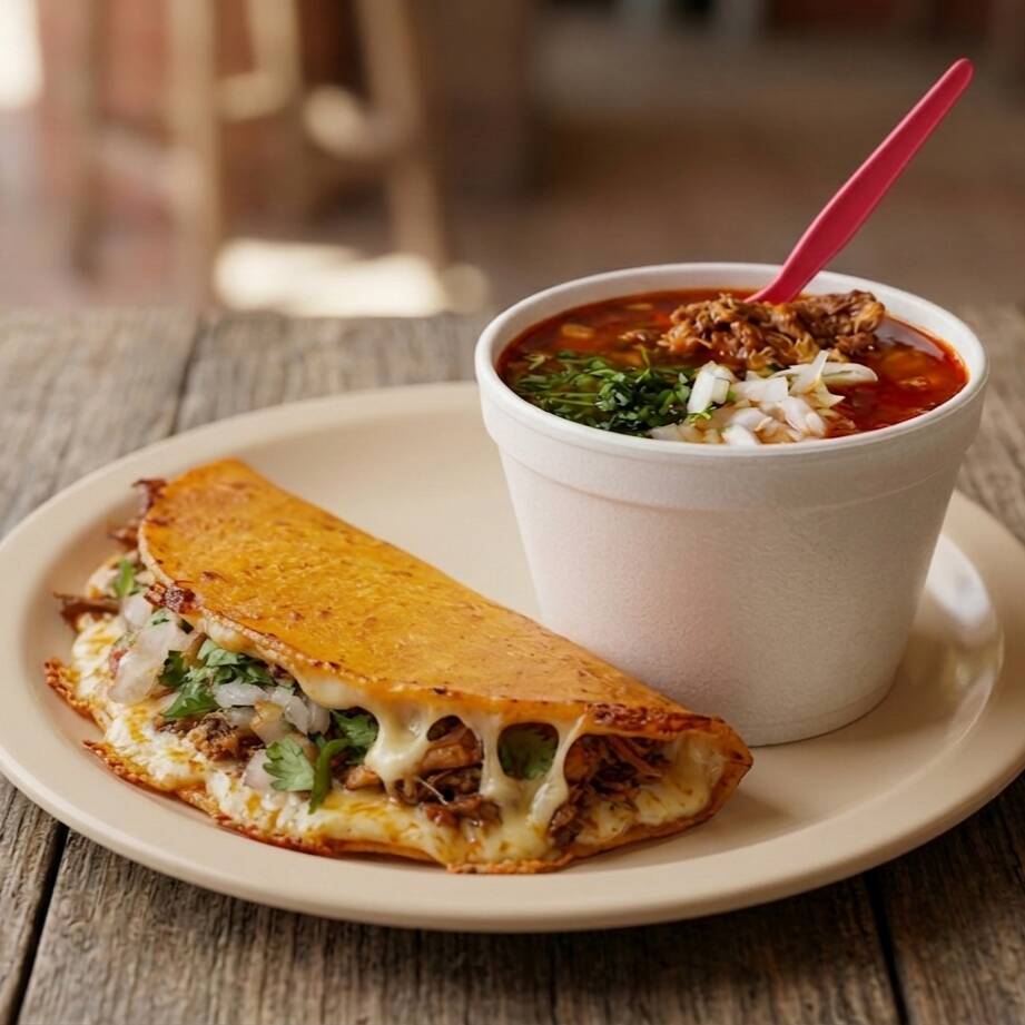 Combo Medio Litro y Taco con Queso