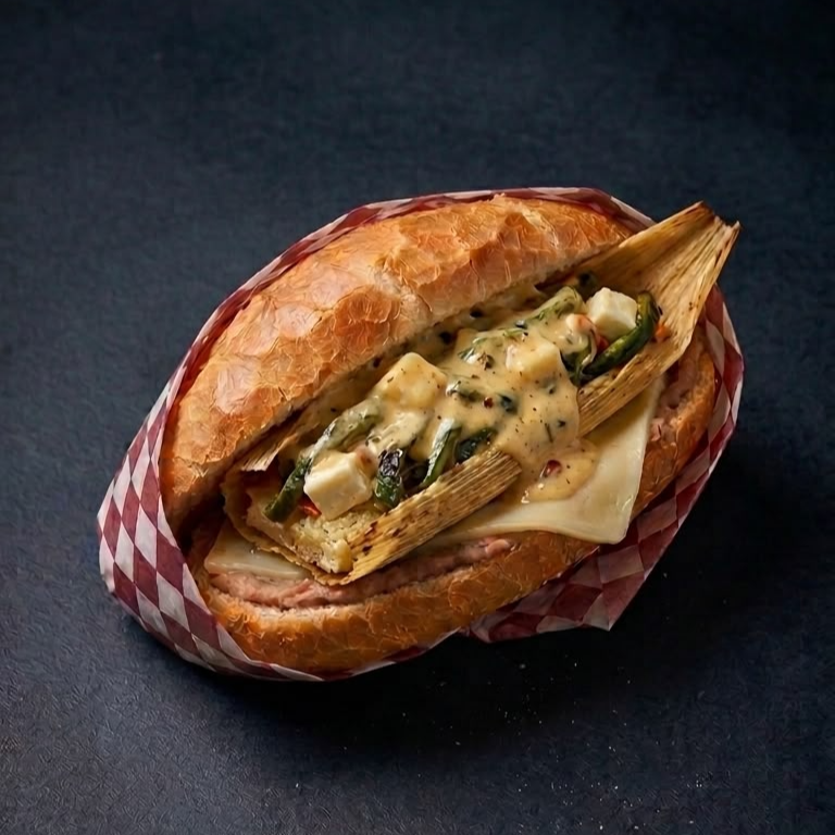 Guajolota de Rajas con Queso