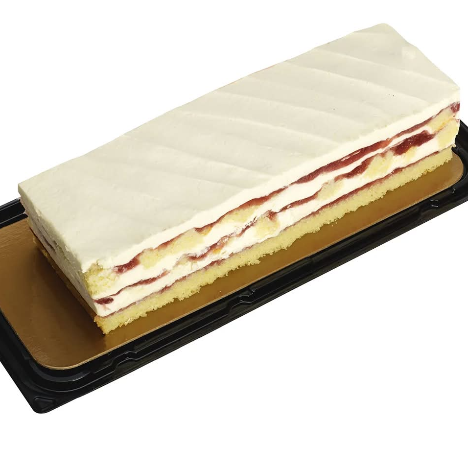 Rebanada de pastel de fresas con crema de 200g