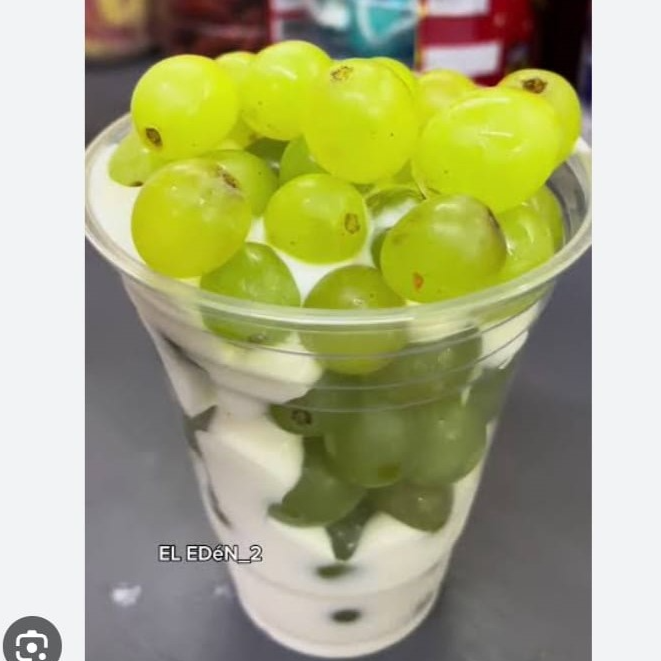 Uvas con Crema