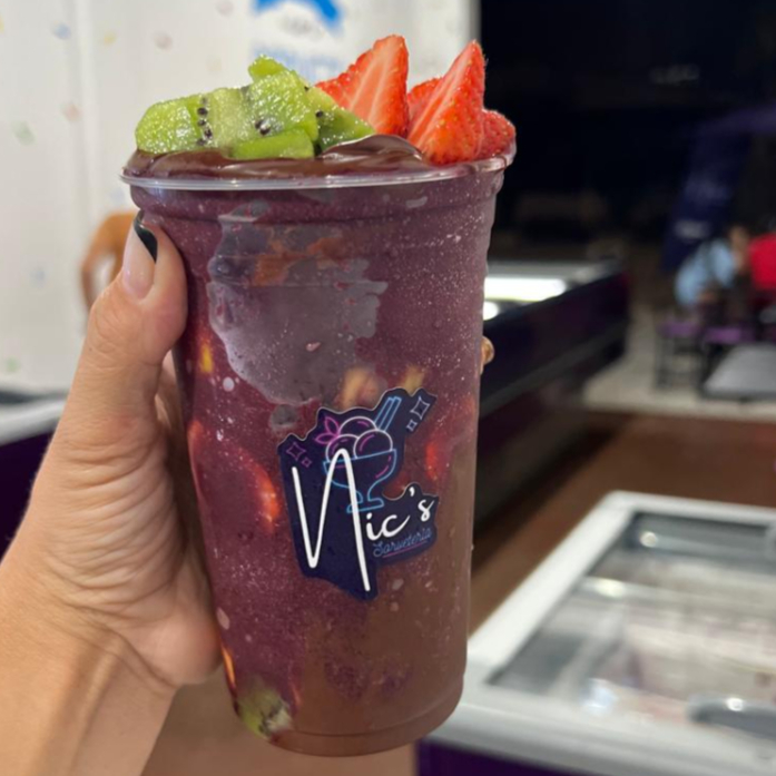 Açaí Zero Açúcar, manga, banana, morango e kiwi