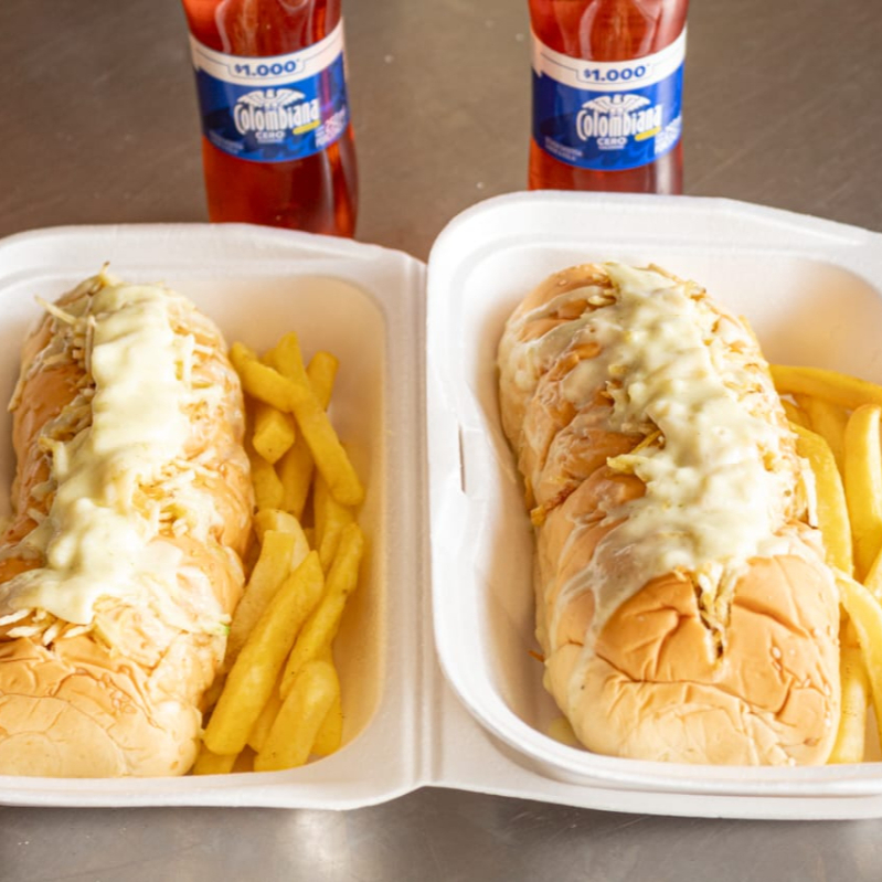 2 perros gratinados+2 francesa+gaseosa.