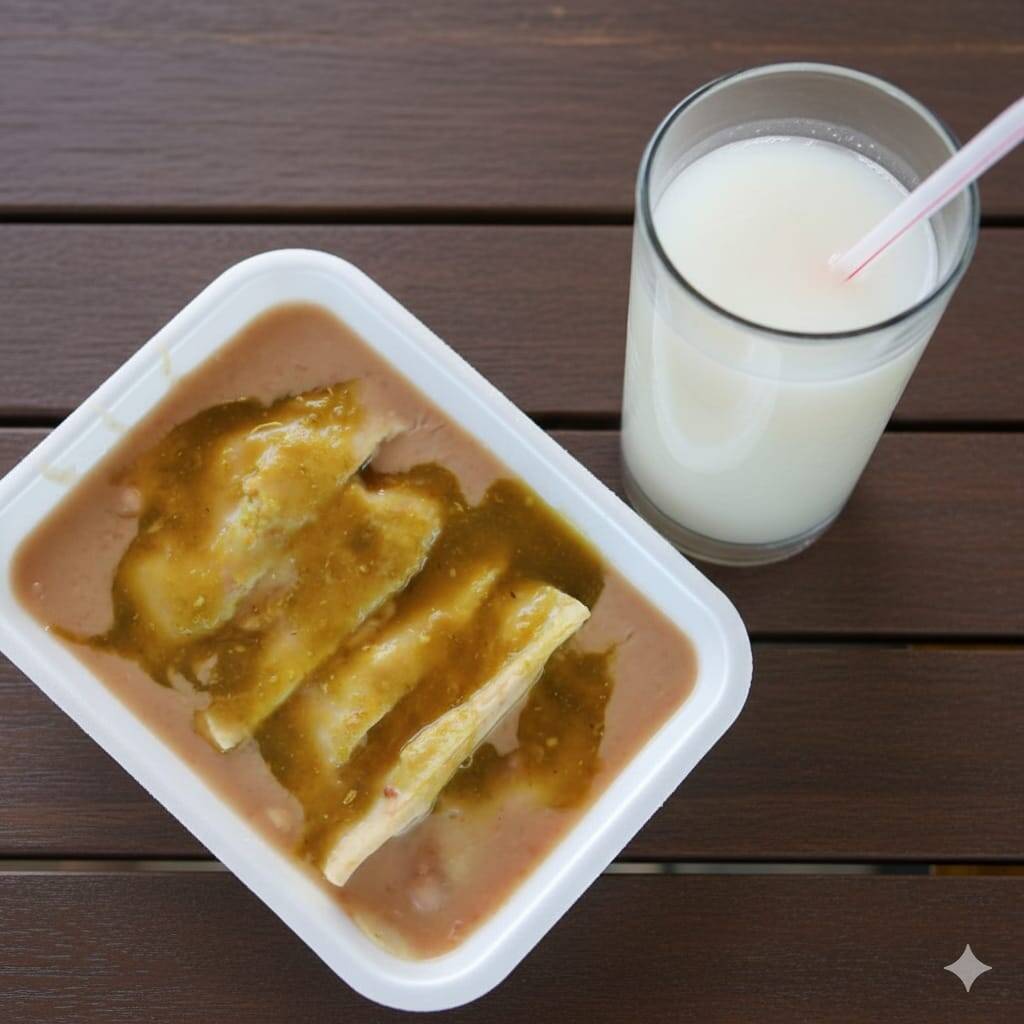 Taco El Chavo de Maíz con Frijol