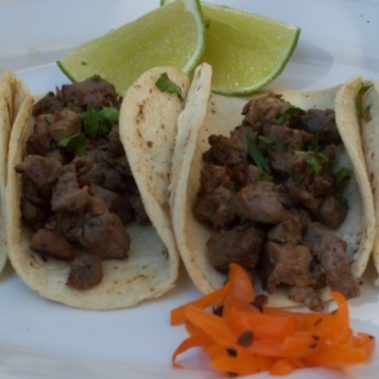 Orden de tacos de bistec, 4 piezas